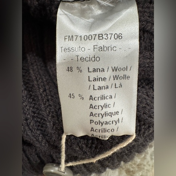 DANIELE ALESSANDRINI ITALIA Grey Sweater. Mens. Large size. NWT - Picture 4 of 7